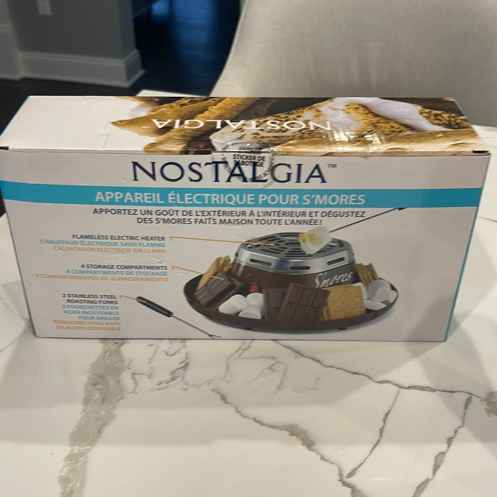 Nostalgia electric s’mores maker. Brand new
